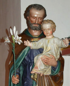 Statue des hl. Josef nun in der Kirche Maria Geburt